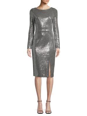 Eliza J Metallic Knee-length Sheath Dress