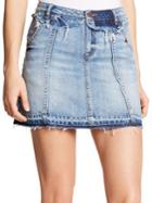 Jessica Simpson Plus Frayed Denim Skirt
