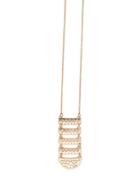 Kensie Lace Multi Pendant Gold Tone Necklace