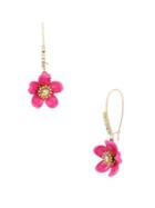 Betsey Johnson Tropical Punch Flower Long Drop Earrings