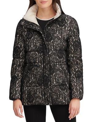 Karl Lagerfeld Lace Puffer Jacket