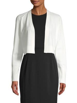 Elie Tahari Cropped Open-front Sweater