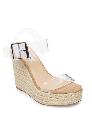 Steve Madden Splash Translucent Platform Wedge Espadrilles