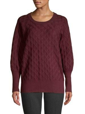 Vince Camuto Waffle-knit Crewneck Sweater