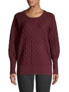 Vince Camuto Waffle-knit Crewneck Sweater