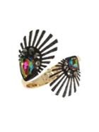 Betsey Johnson Shake Your Tail Feather Peacock Hinged Bracelet