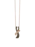 Le Vian Chocolatier Vanilla Diamonds, Chocolate Diamonds And 14k Strawberry Gold Pendant Necklace