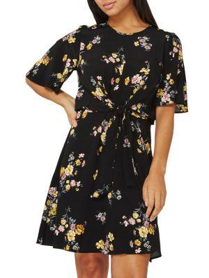 Dorothy Perkins Floral Twist Fit-&-flare Dress