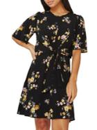 Dorothy Perkins Floral Twist Fit-&-flare Dress
