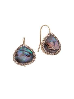 Lonna & Lilly Goldtone Faux-abalone Teardrop Earrings