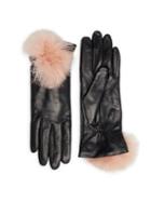 Badgley Mischka Faux Fur Leather Gloves