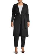 Quiz Plus Crepe Tie Waist Coat