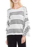 Two By Vince Camuto Tiered Sleeve Stripe Top