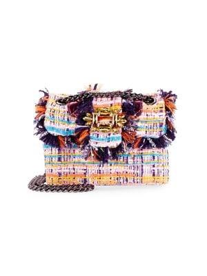 Kurt Geiger London Tweed Mayfair Crossbody Bag