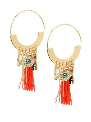 Bcbgeneration Angeleno Summer Multi-charm Hoop Earrings