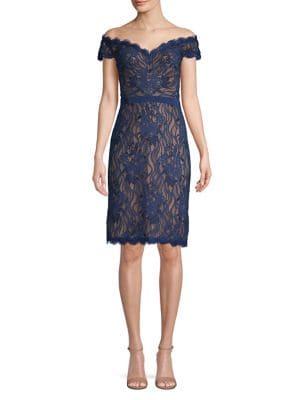 Tadashi Shoji Off-shoulder Lace Sheath Dress