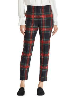Lauren Ralph Lauren Petite Petite Tartan Skinny Cropped Pants