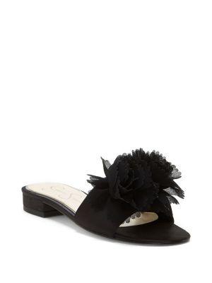 Jessica Simpson Caralin Satin Floral Slides