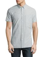 Selected Homme Textured Cotton Button-down Shirt