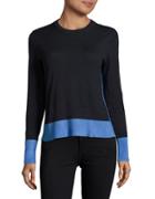 Michael Michael Kors Petite Contrast Crewneck Sweater