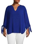 Michael Michael Kors Plus V-neck Self-tie Top