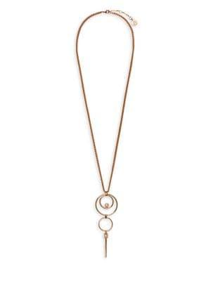 Vince Camuto Goldtone Faux Glass Pearl Drop Pendant Necklace