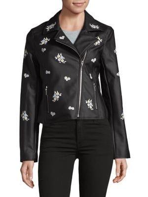 Design Lab Floral Moto Jacket