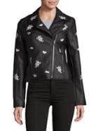 Design Lab Floral Moto Jacket