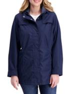 Weatherproof Plus Hooded Shaped Rain Slicker Jacket