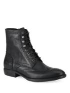 Andrew Marc Hillcrest Leather Brogue Wingtip Ankle Boots