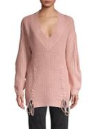 Vero Moda Glendora Lace-up Ribbed Top