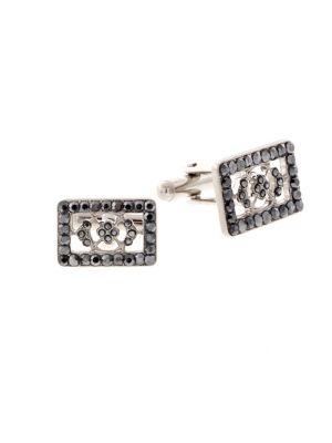 Lord Taylor Crystal Rectangle Cufflinks
