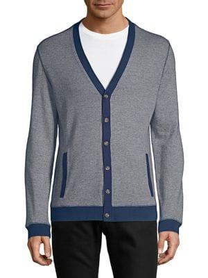 Black Brown Button Front Cardigan