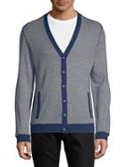 Black Brown Button Front Cardigan
