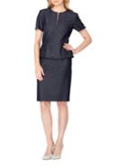 Tahari Arthur S. Levine Solid Peplum Skirt Suit
