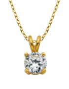 Lord & Taylor 18k Goldplated Cubic Zirconia Pendant Necklace