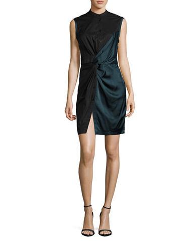 Dkny Ruched Colorblock Dress