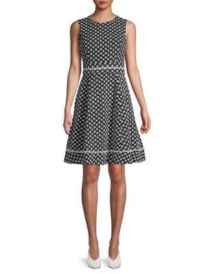 Calvin Klein Floral Cotton Fit-&-flare Dress