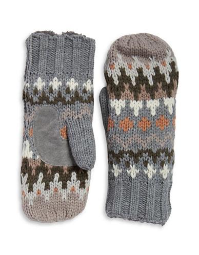 Isotoner Chevron Knit Sherpa Lined Mittens