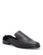 1.state Facia Leather And Rabbit Fur Mule