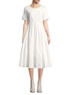 Caara Back-tie Cotton A-line Dress