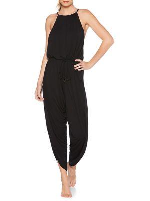 Laundry By Shelli Segal High Neck Drape Jumpsuit