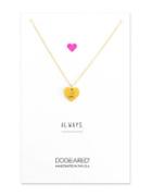 Dogeared Valentine 14k Goldplated 0.925 Sterling Silver Love Wins Heart Necklace