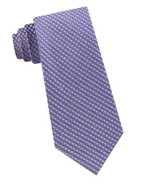 Calvin Klein Rustic Gingham Silk Tie