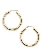 Lord & Taylor 18k Gold Over Sterling Silver Ribbed Hoop Earrings