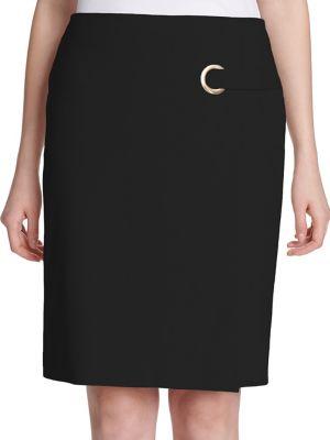 Calvin Klein Petite Grommet Wrap Skirt