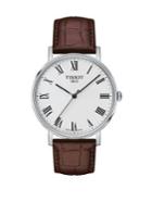 Tissot T-classic Everytime Medium Stainless Steel And Leather-strap Watch