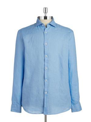 Michael Kors Tailor-fit Linen Button-down Shirt