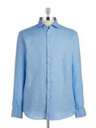 Michael Kors Tailor-fit Linen Button-down Shirt