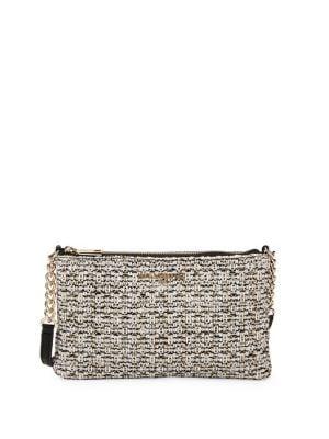 Karl Lagerfeld Paris Textured Logo Crossbody Bag